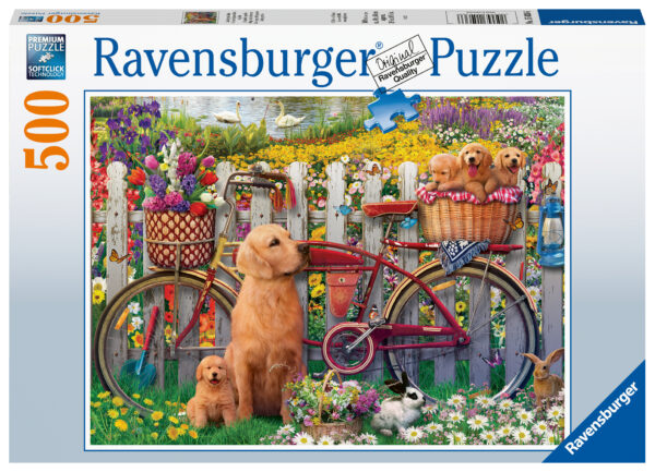 Ravensburger - Cute Dogs In the Garden - 500 bitar