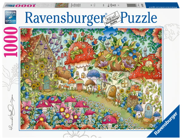 Ravensburger - Floral Mushroom Houses - 1000 bitar