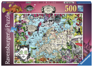 Ravensburger – European Map – Quirky Circus – 500 bitar