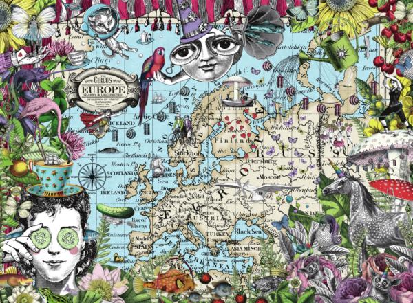Ravensburger - European Map - Quirky Circus - 500 bitar