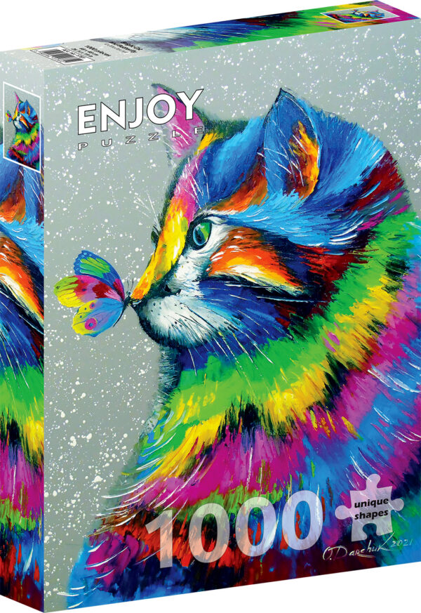 Enjoy - Bright Cat and Butterfly - 1000 bitar