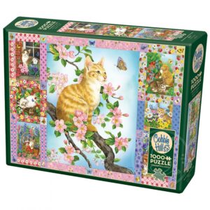 Cobble Hill – Blossoms and Kittens Quilt – 1000 bitar