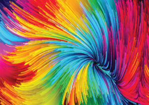 Enjoy – Colourful Paint Swirl – 1000 bitar