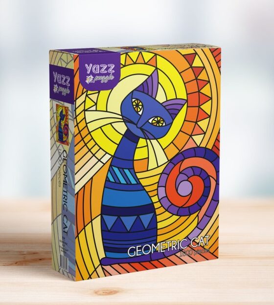 Yazz Puzzle - Geometric Cat - 1000 bitar
