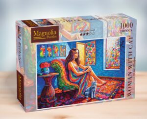 Magnolia Puzzle – Woman with Cat – 1000 bitar