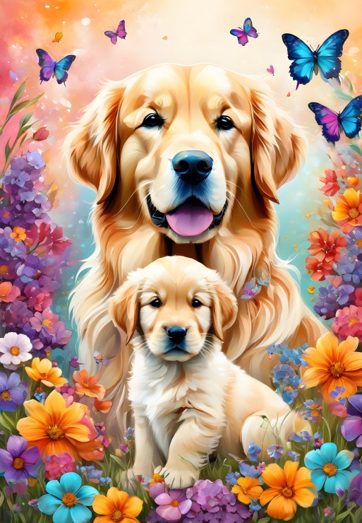Alipson Puzzle - Dogs - Maternal Love Collection - 1000 bitar - Bild 2