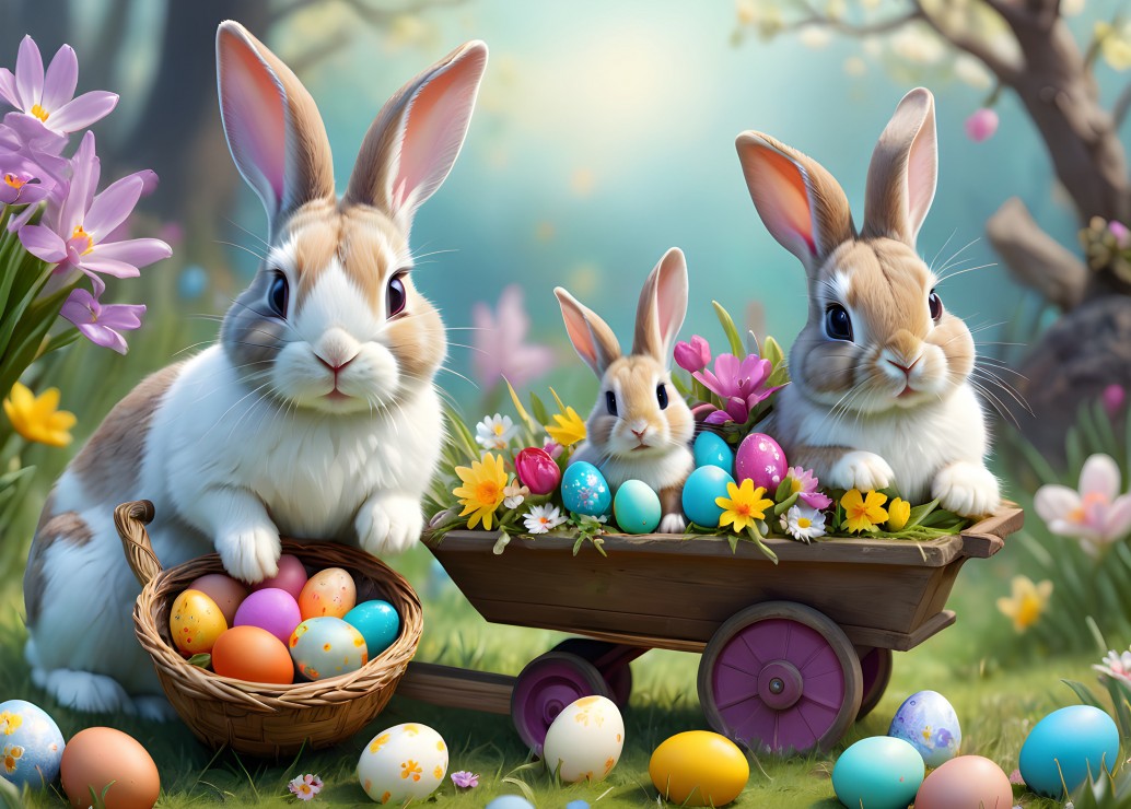 Alipson Puzzle - Easter Bunnies - 500 bitar - Bild 2