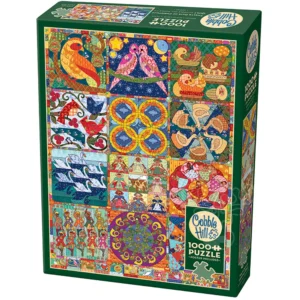 Cobble Hill – Twelve Days of Christmas Quilt – 1000 bitar