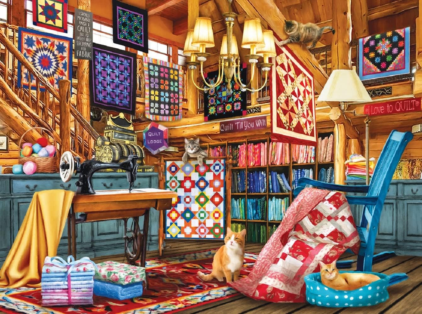 SunsOut - The Quilt Lodge - 1000 bitar