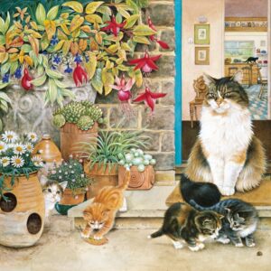 Alipson – Agneatha and her Kittens on the Doorstep – 1000 bitar