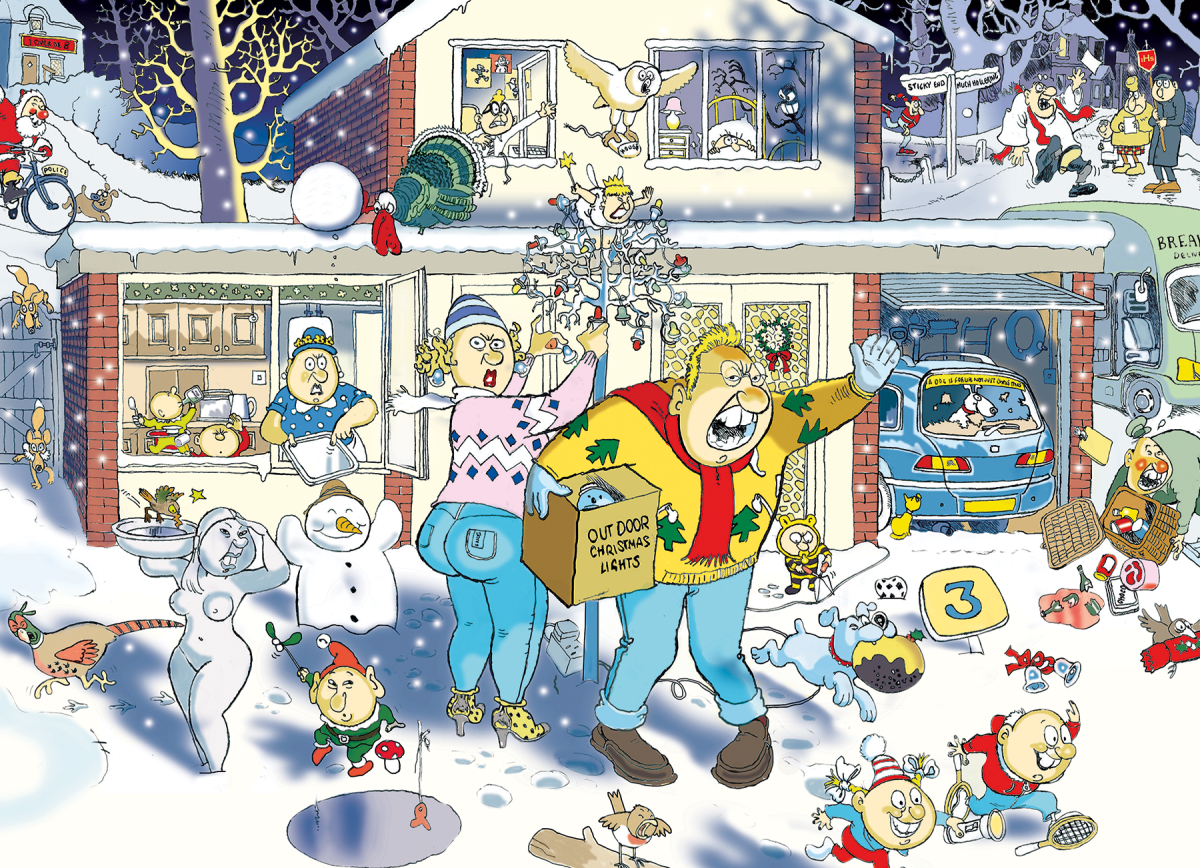 Wasgij - Christmas 9 - A Bright Christmas Night! - 1000 bitar