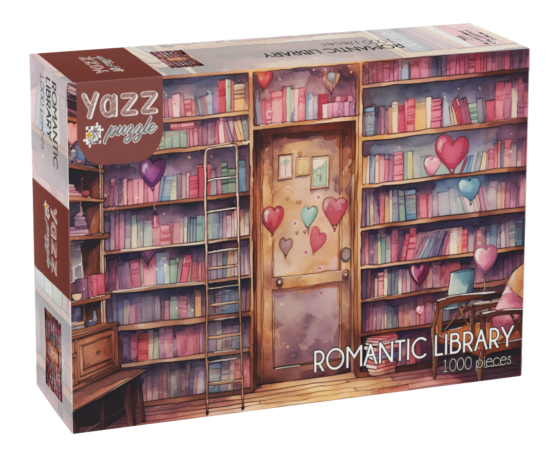 Yazz Puzzle - Romantic Library - 1000 bitar