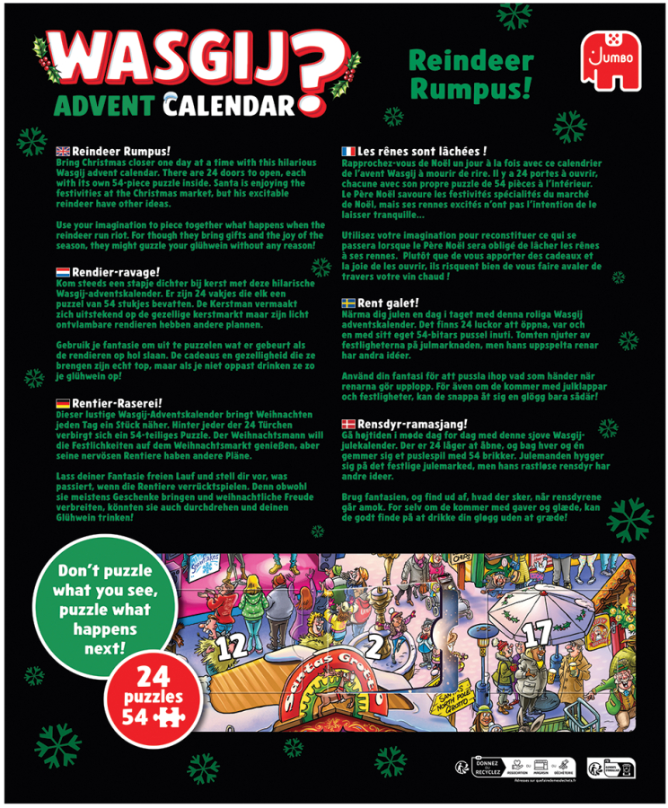 Wasgij - Christmas Advent Calendar 2025 - 24 x 54 bitar - Bild 3
