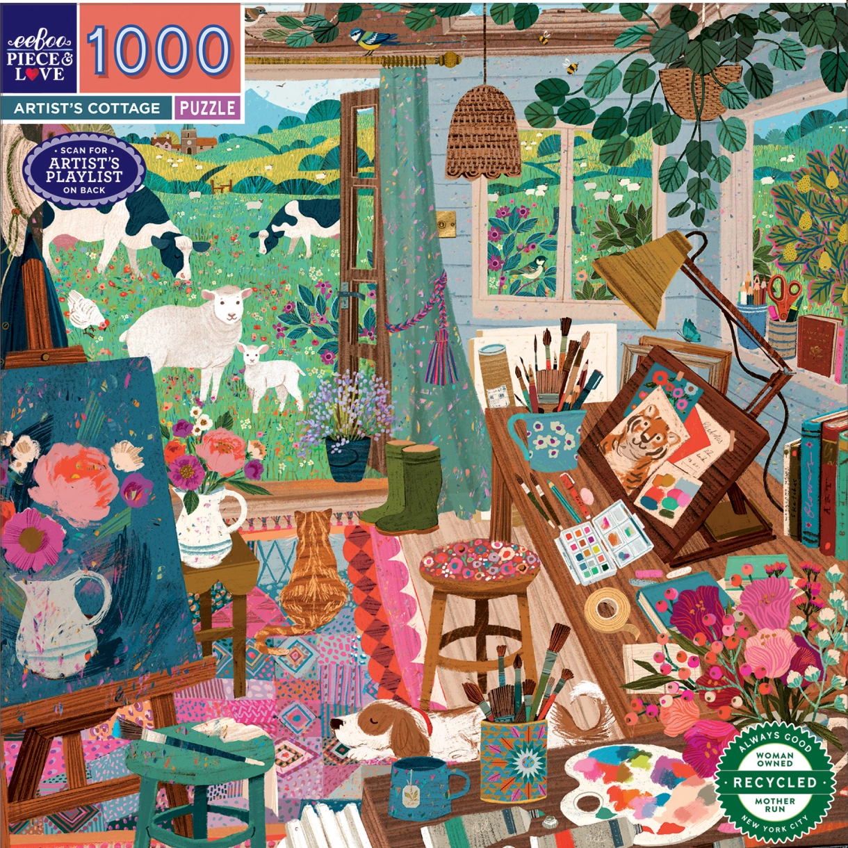 Eeboo - Artist's Cottage - 1000 bitar