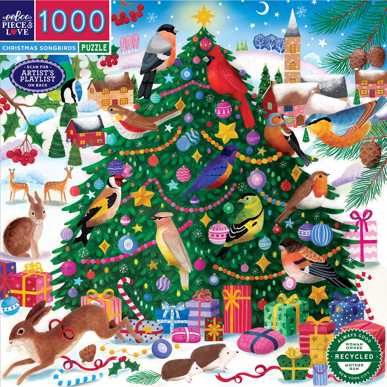 Eeboo - Christmas Songbirds - 1000 bitar