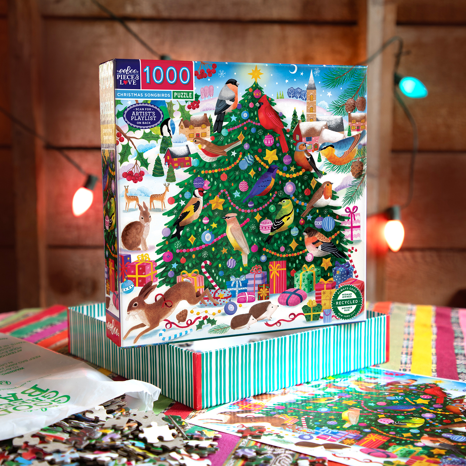 Eeboo - Christmas Songbirds - 1000 bitar - Bild 3
