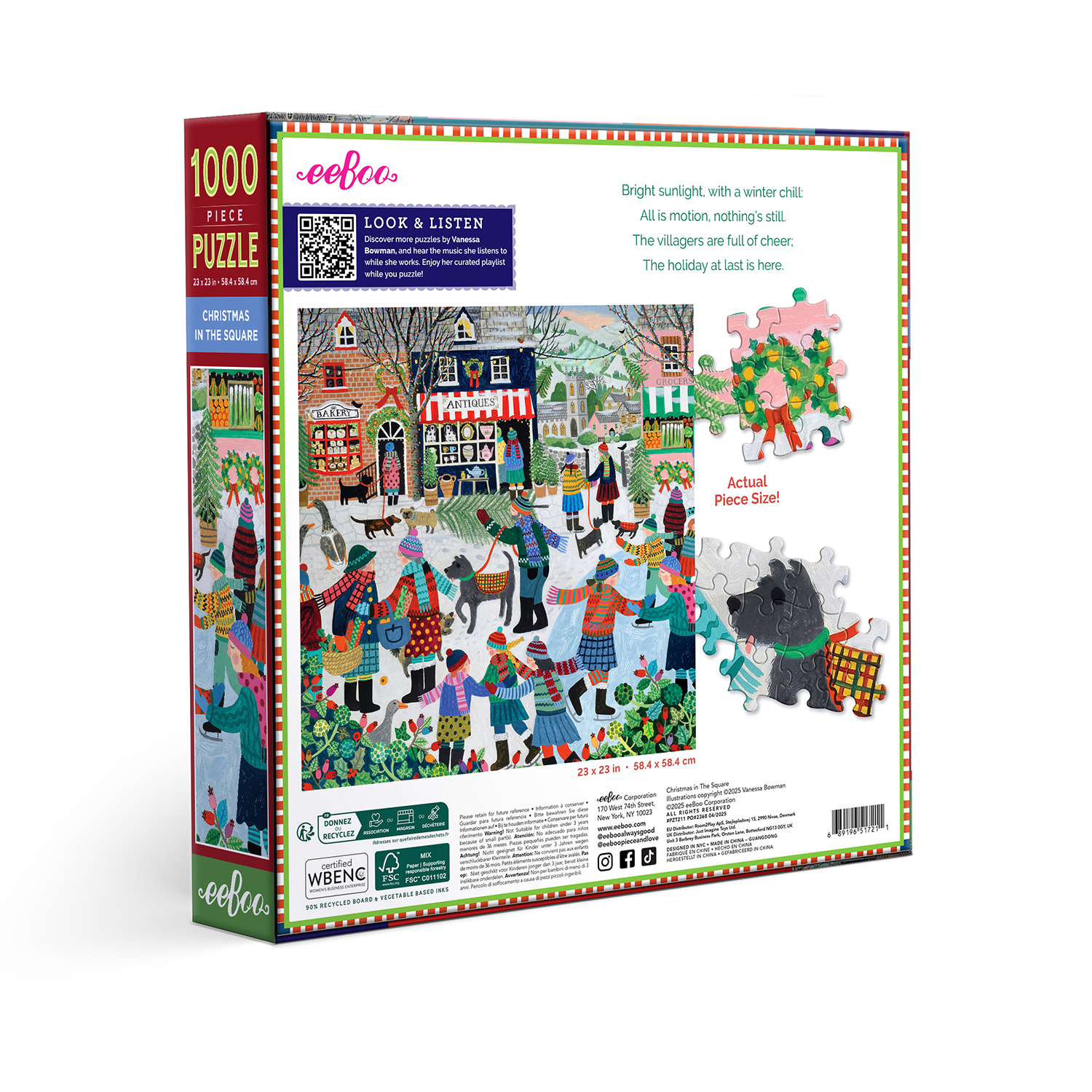 Eeboo - Christmas in the Square - 1000 bitar - Bild 5