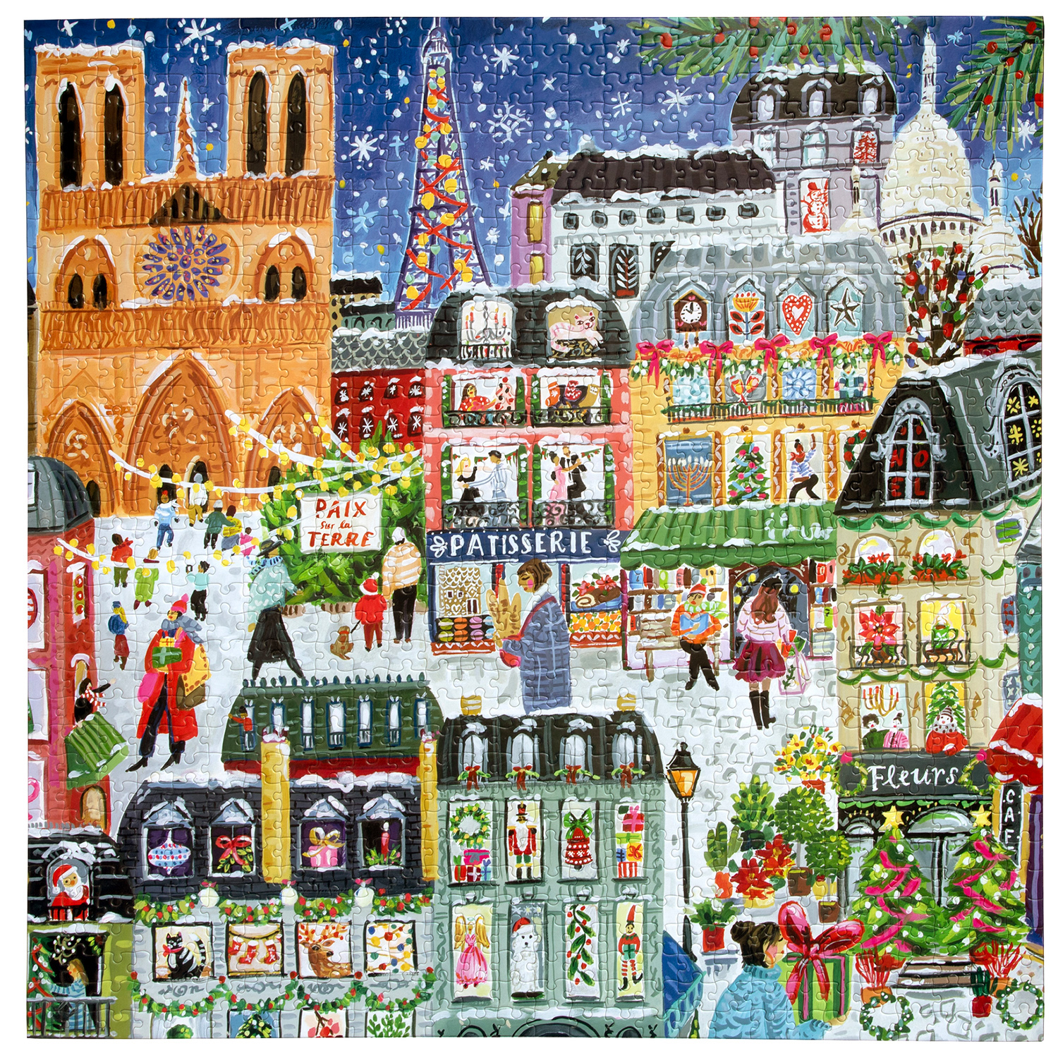 Eeboo - Paris Christmas - 1000 bitar