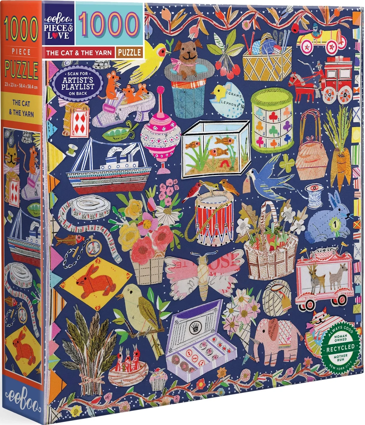 Eeboo - The Cat & the Yarn - 1000 bitar