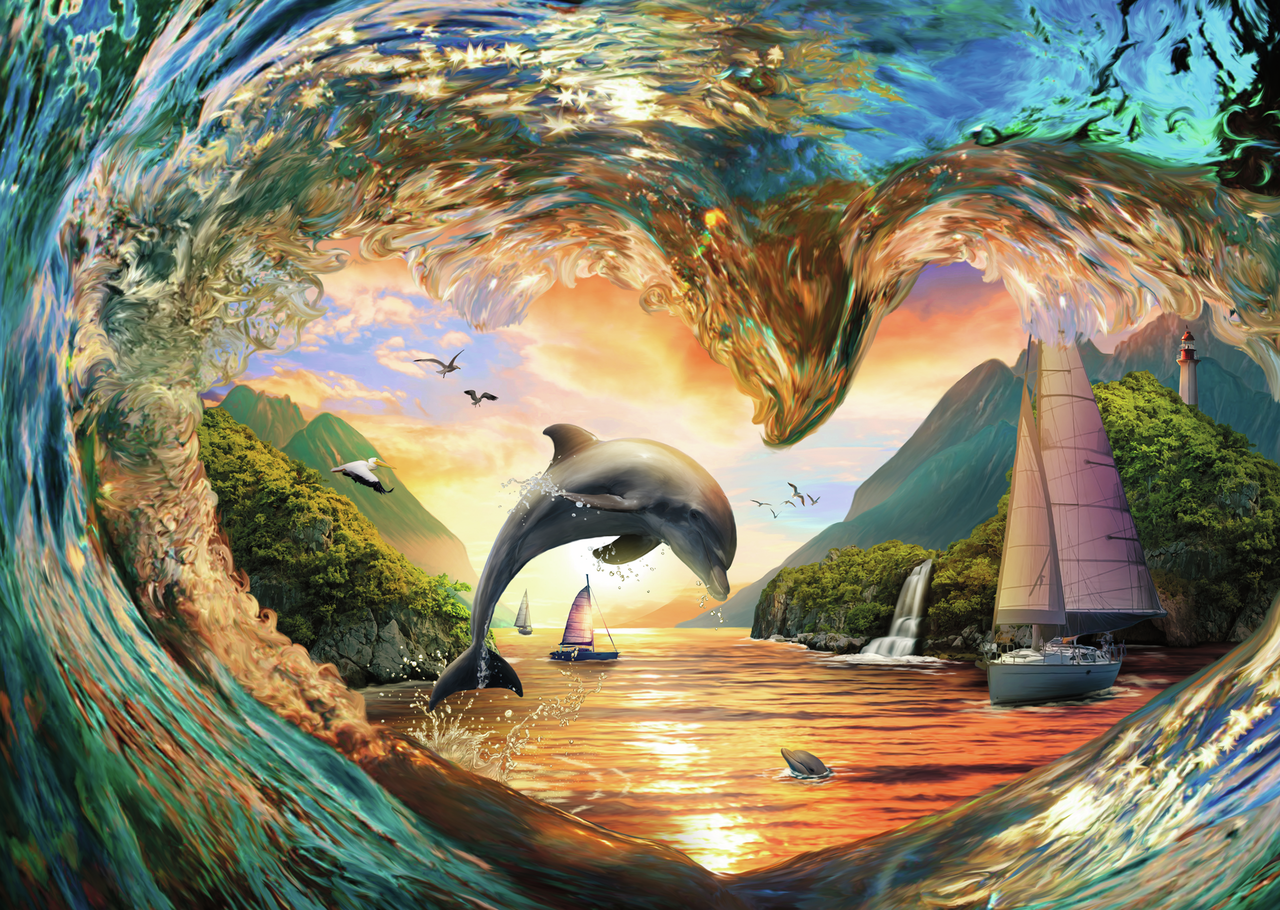 Ravensburger - Sunset Splash - 1000 bitar