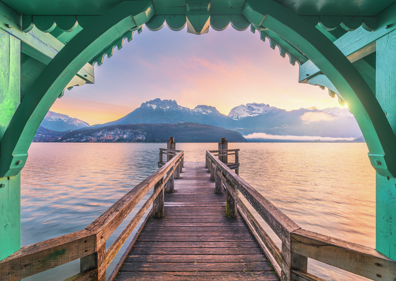 Ravensburger - Footbridge at Lac d'Annecy - 1000 bitar