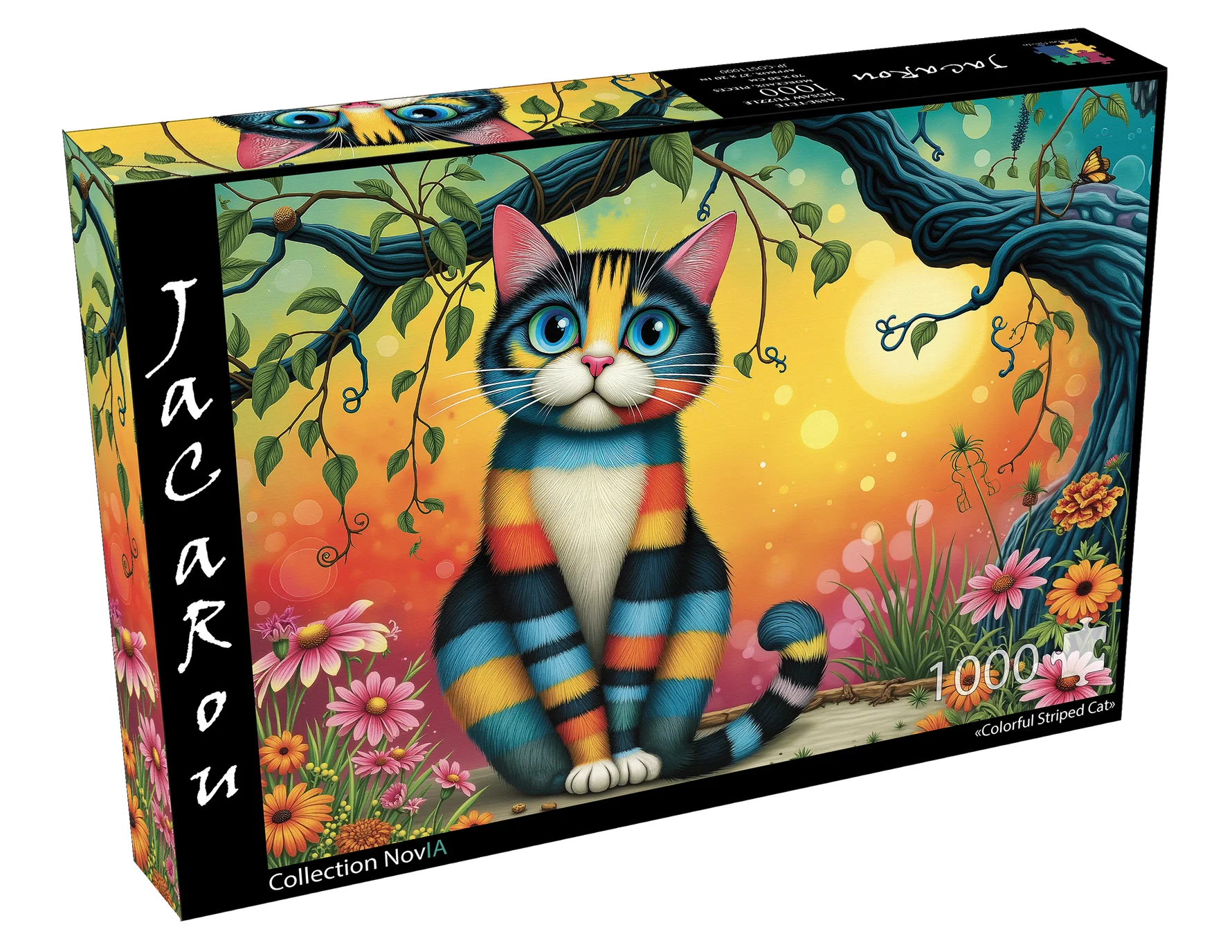 JaCaRou - Colorful Striped Cat - 1000 bitar