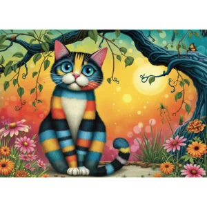JaCaRou – Colorful Striped Cat – 1000 bitar