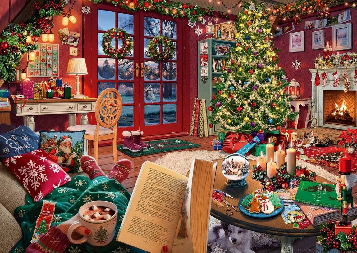 Ravensburger - My Haven No14 Christmas Cabin - 1000 bitar