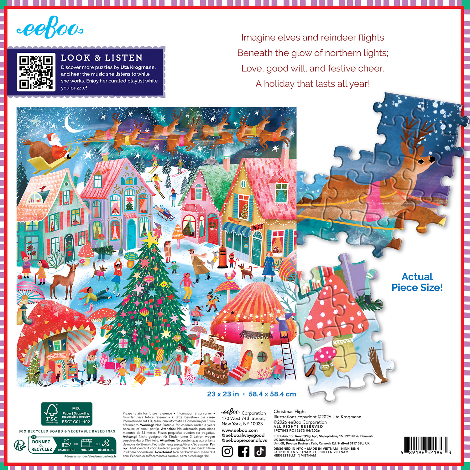 Eeboo - Christmas Flight - 1000 bitar