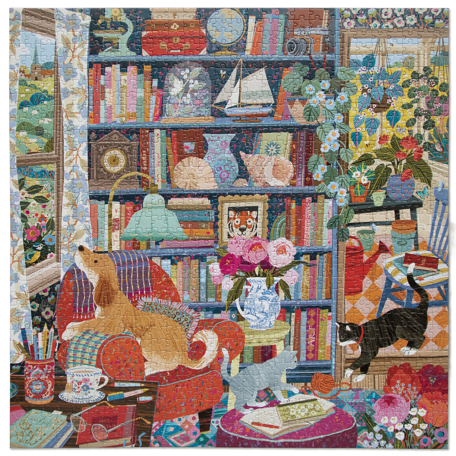 Eeboo - English Cottage Library - 1000 bitar