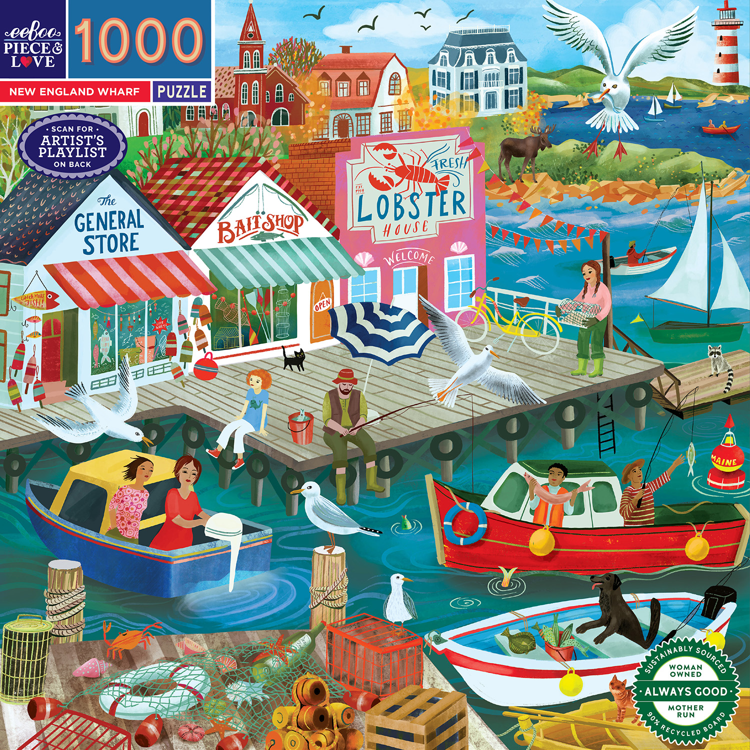 Eeboo - New England Wharf - 1000 bitar