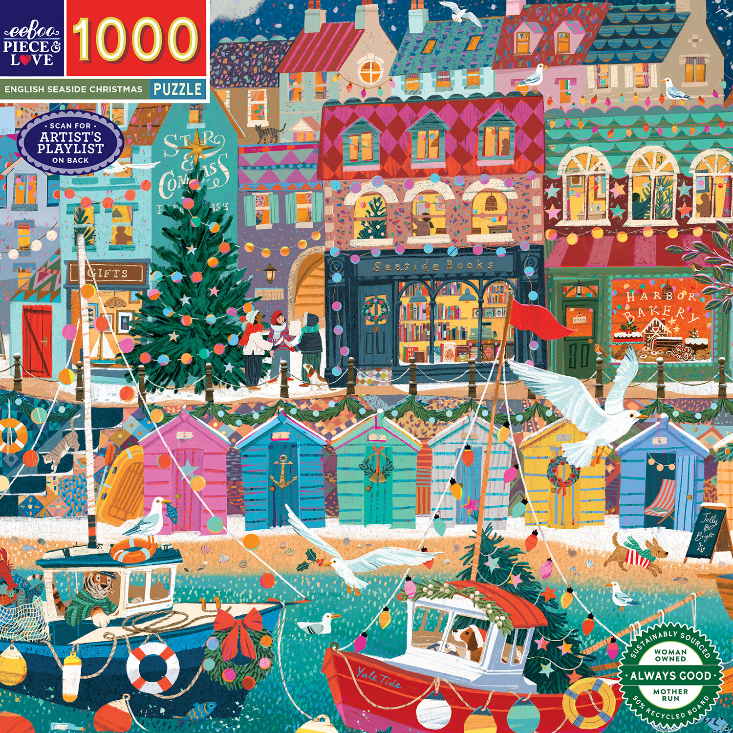 Eeboo - English Seaside Christmas - 1000 bitar