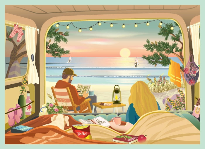 ViSSEVASSE - Camper By the Ocean - 1000 bitar